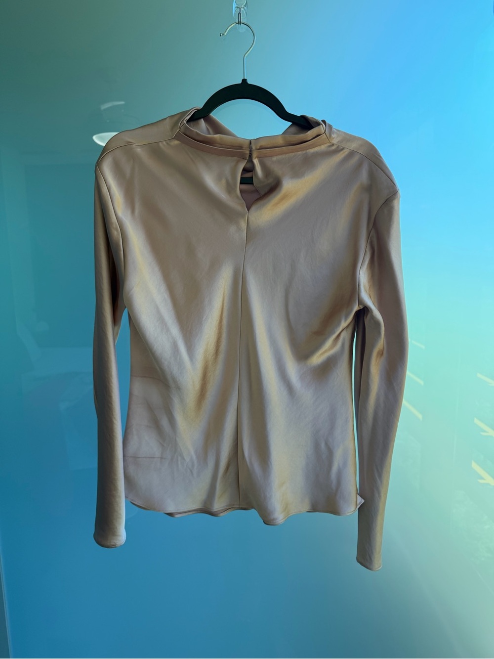MANGO Gold Satin Long Sleeve Blouse - Picture 4 of 4